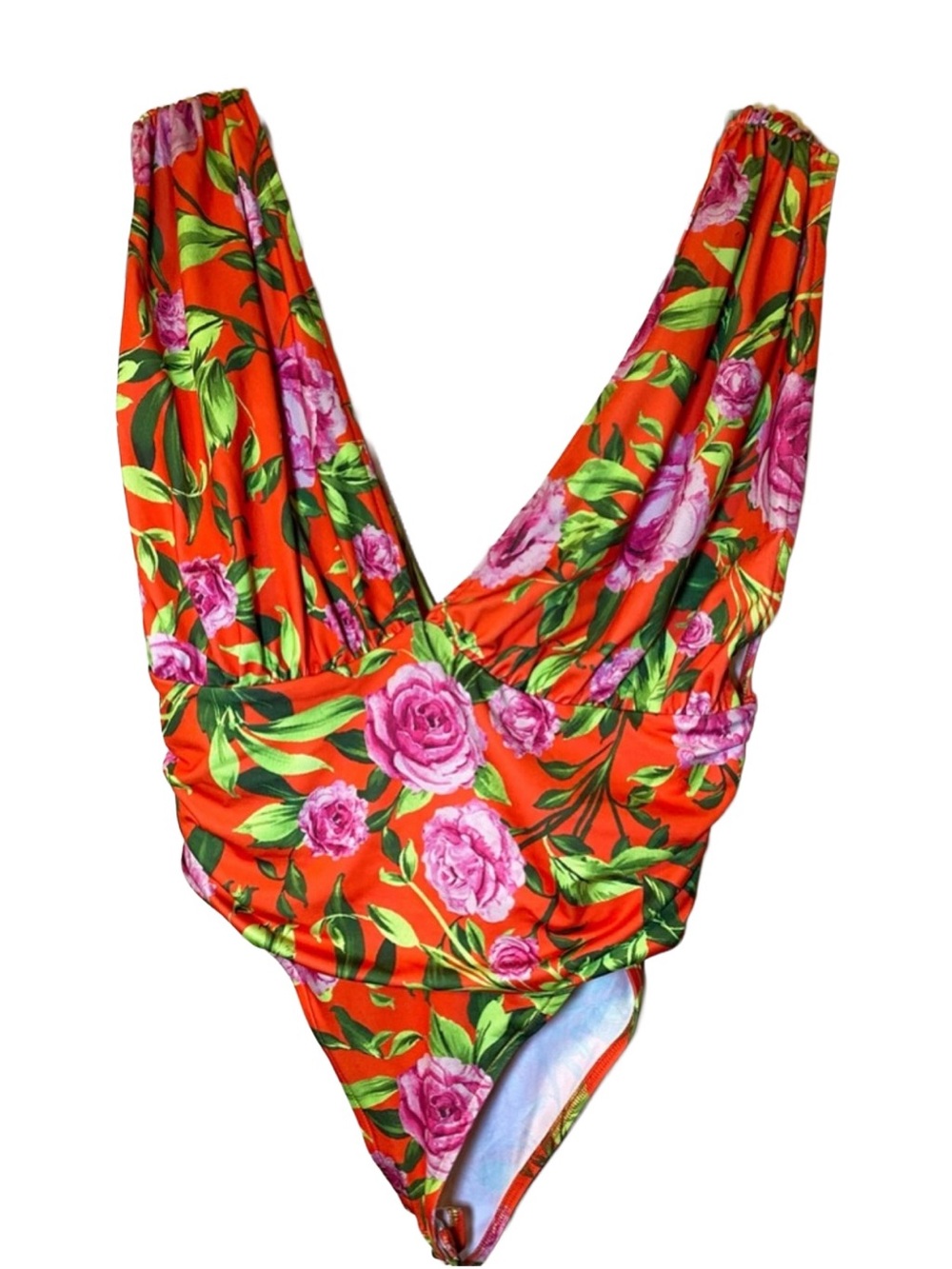 Zara floral body/swim suit, L